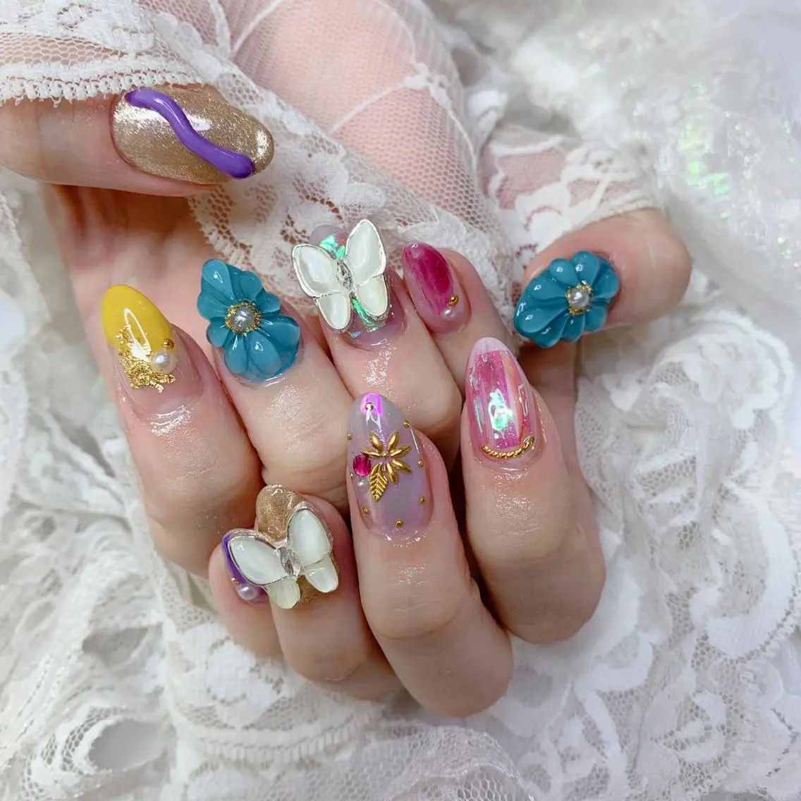 ネイル 成人式 ハンドネイル La neige* yuki 🐩🌙のネイルデザイン