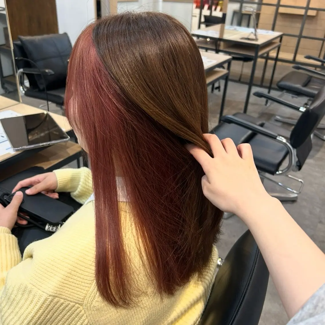 ロング カラー ヘアカラー トリートメント 立花 ふたば🌱のヘアスタイル
