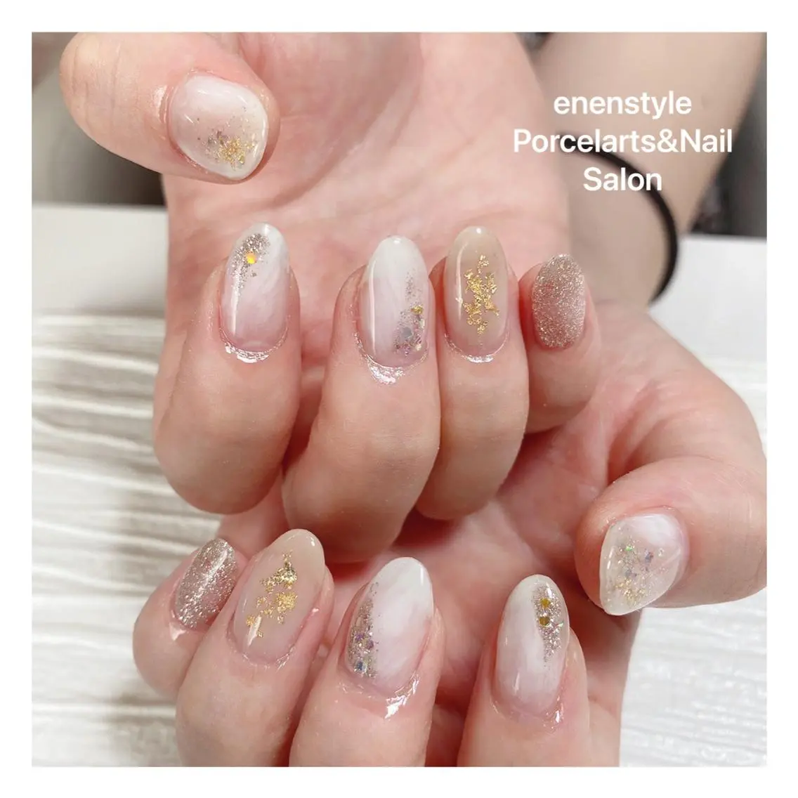 ミディアム ネイル 🐾enen style 🐾のネイルデザイン