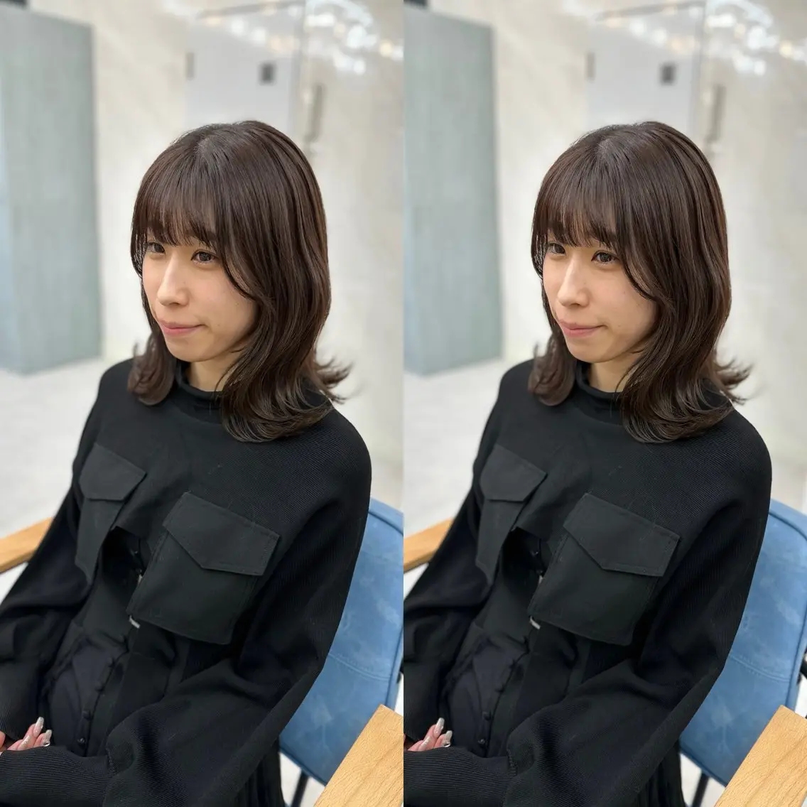 ミディアム 髪質改善🩵縮毛矯正 代々木/木下のヘアスタイル