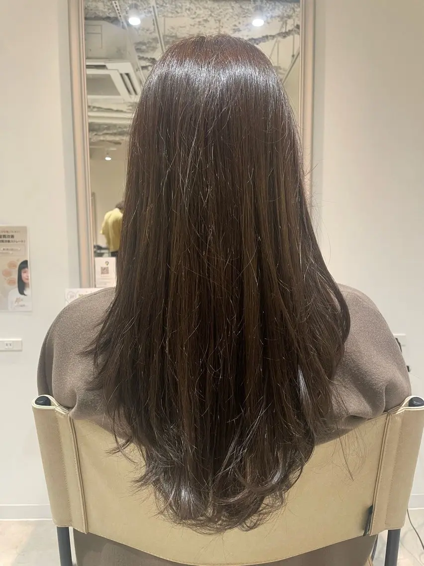 ロング 顔周りカット 韓国風ヘア レイヤーカット ✂️岡田 大夢のヘアスタイル