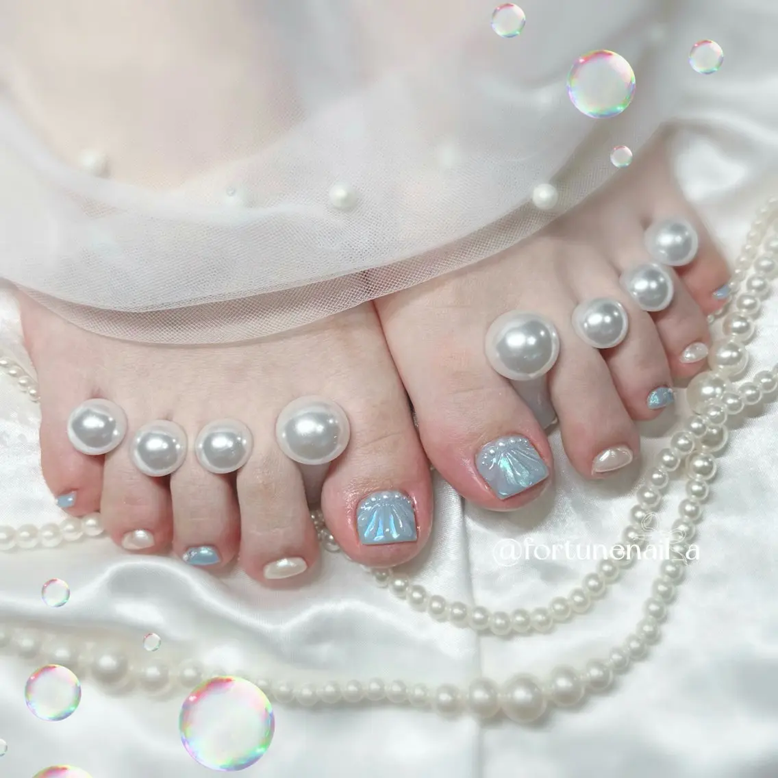 ネイル フットネイル 持ち込み ✩.*🎀 aoi🎀のネイルデザイン