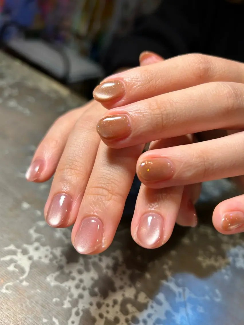 ネイル マグネットネイル ニュアンスネイル オフィスネイル シンプルネイル ハンドネイル ハンドケア ＊ misa ＊のネイルデザイン