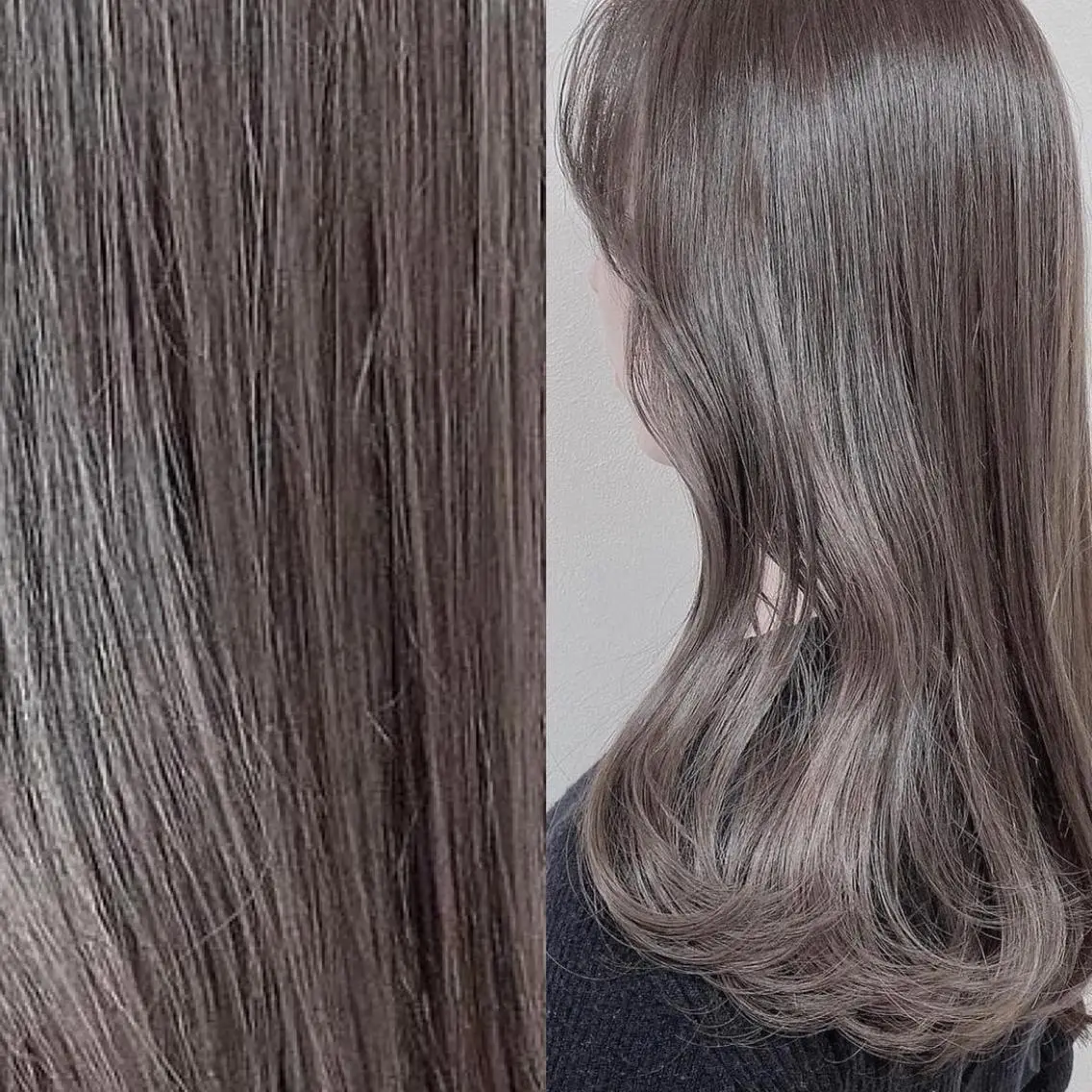 ミディアム カラー ヘアアレンジ ネイル マツエク・マツパ ヘアカラー トリートメント ヘアセット ベージュグレージュ 💕しゅーじ💕のヘアスタイル