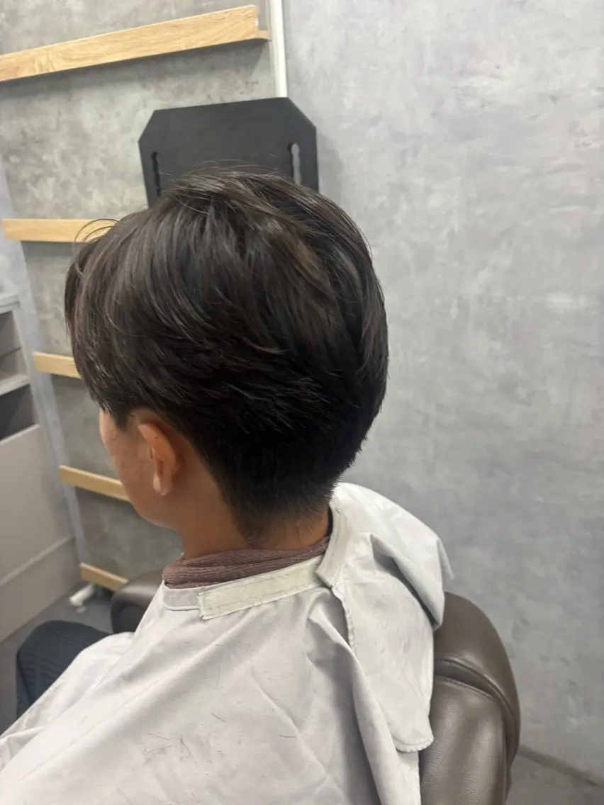 ミディアム メンズ ミディアムパーマ センターパート メンズパーマ 学生(メンズ向け) 学生 高橋 大成のヘアスタイル