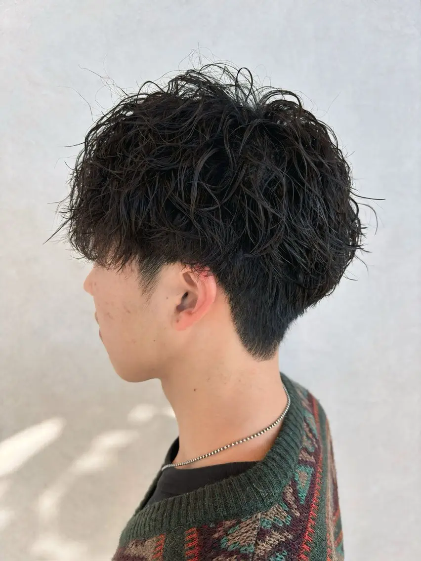パーマ メンズ カット パーマ ブリーチ×ハイトーン 🔥小林達哉のヘアスタイル