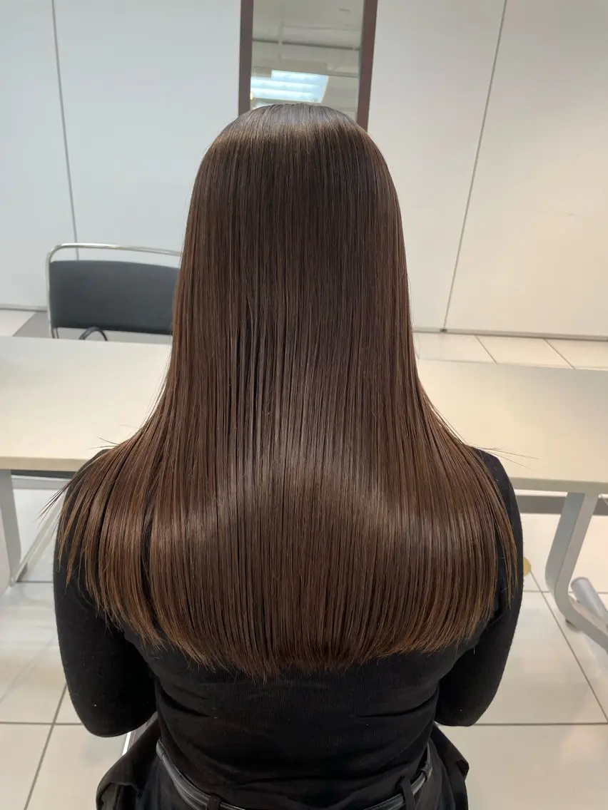 ロング ヘアカラー トリートメント 弱酸性ストレート 髪質改善/小野寺のヘアスタイル
