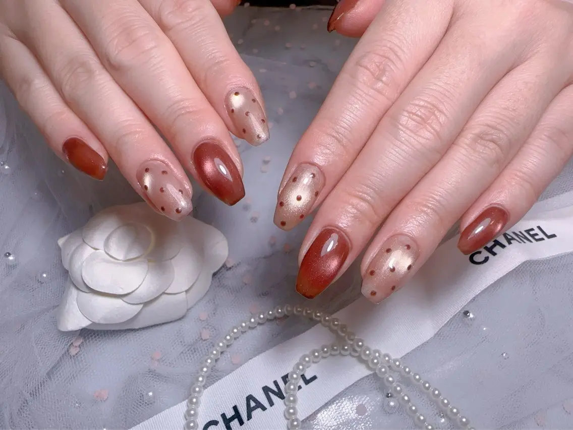 ネイル オーロラネイル フットネイル フレンチネイル ジェルネイル 韓国ネイル ハンドネイル Belle nail salon 新小岩のネイルデザイン