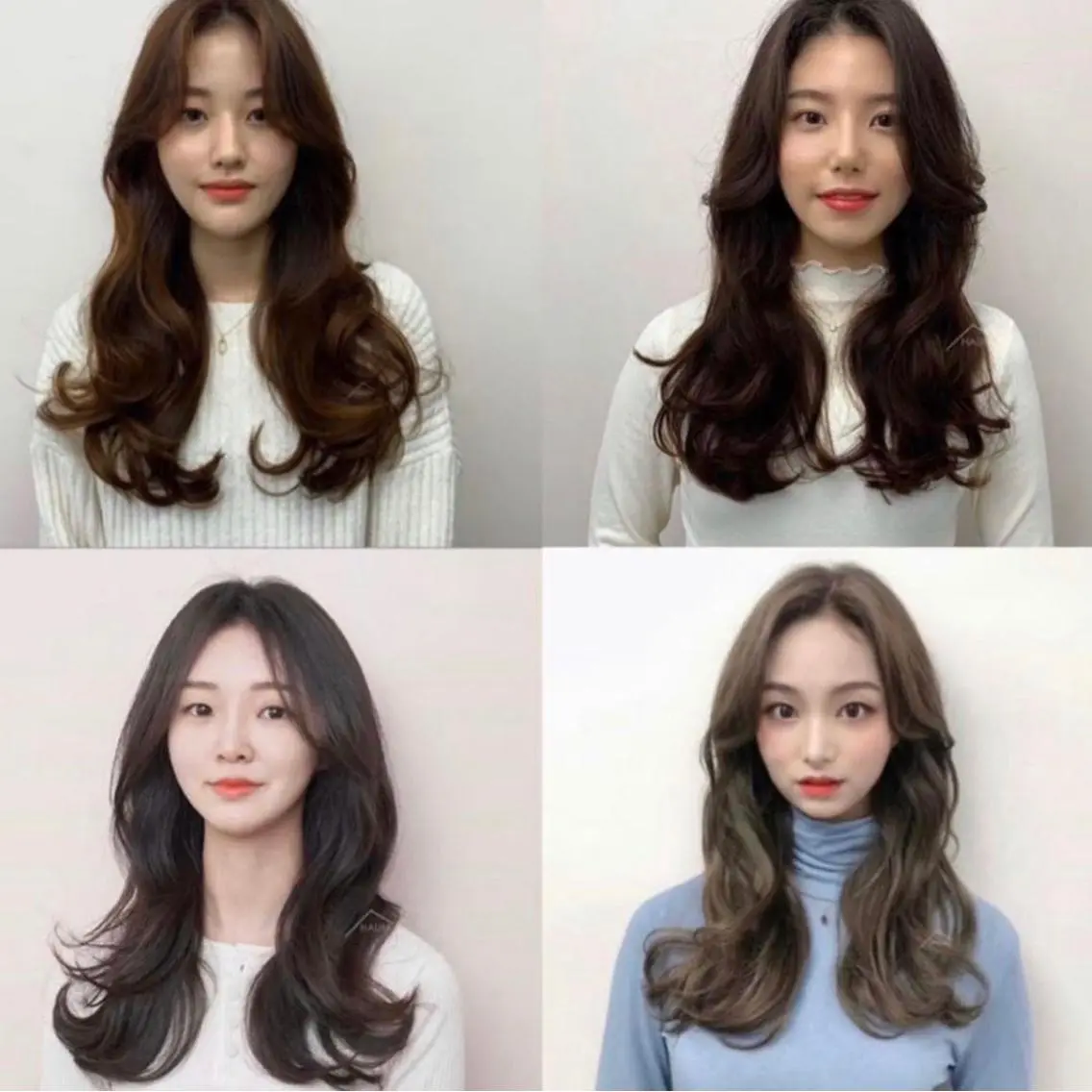 ロング カラー ヘアアレンジ 韓国風ヘア 福岡似合わせレイヤー /ウルフ/ハイトーンのヘアスタイル