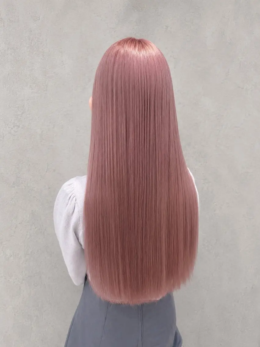 ロング カラー 透明感カラー ハイトーンカラー ピンクカラー 新宿 /ハイトーン /透明感NIKI🐺のヘアスタイル