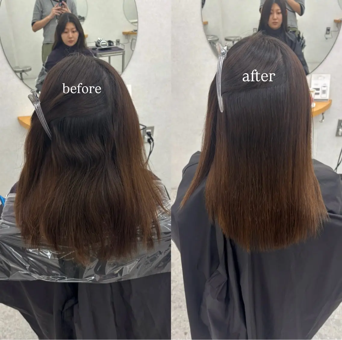 ミディアム リン🔔ボブ cut まろやかベージュ🤎のヘアスタイル