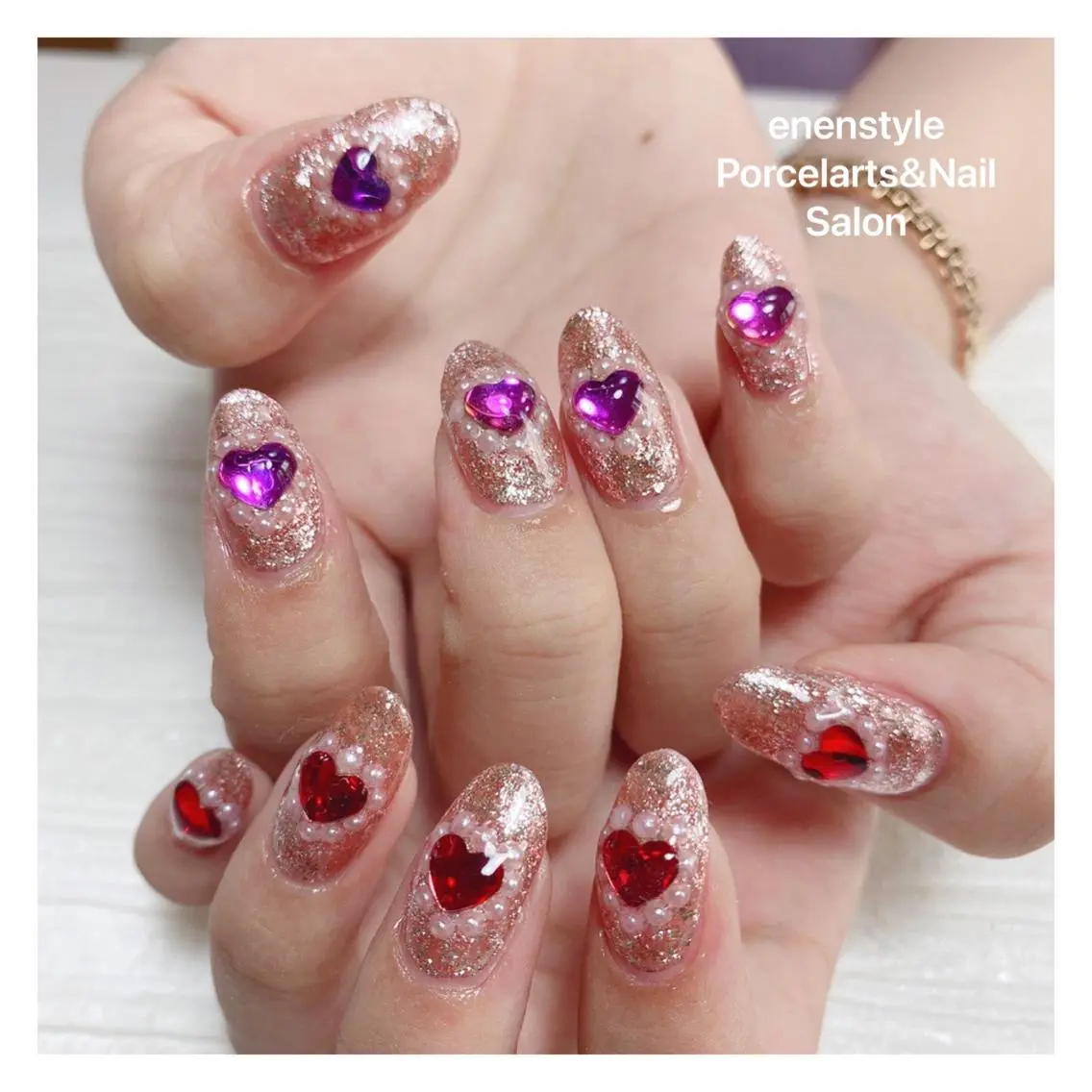 ミディアム ネイル 🐾enen style 🐾のネイルデザイン