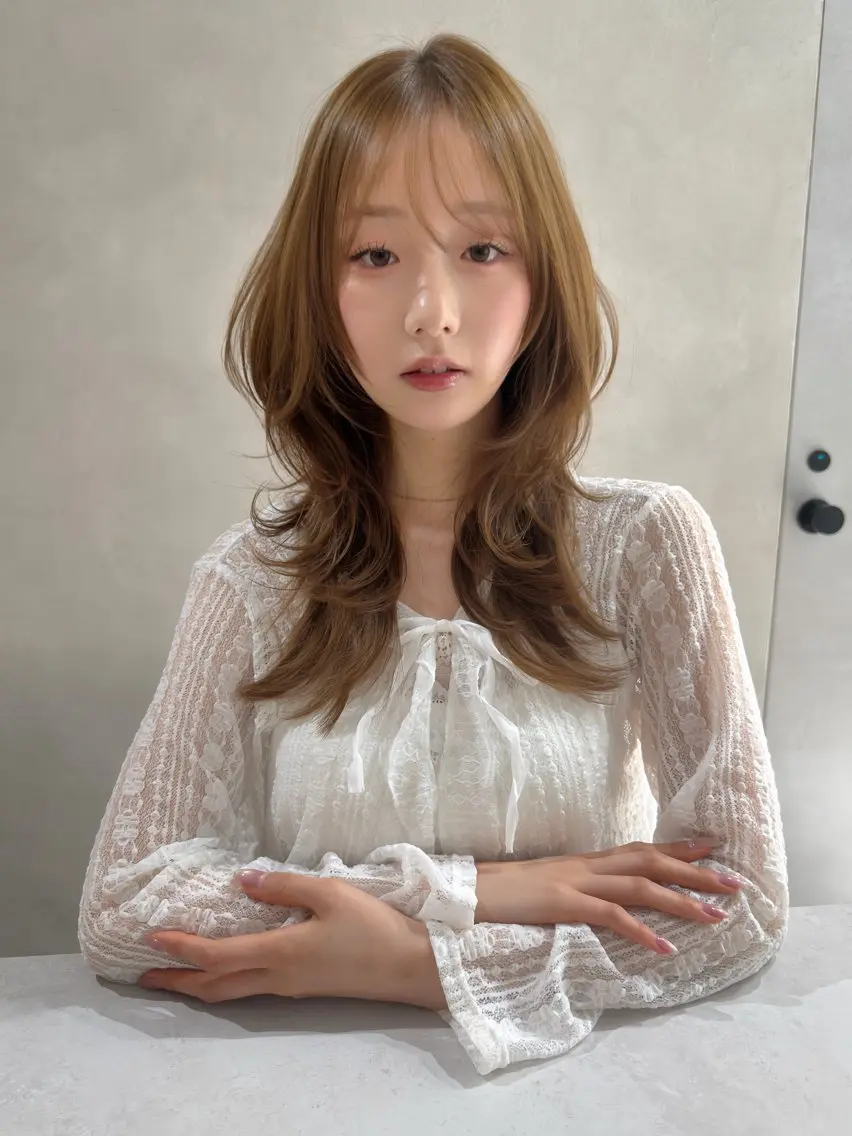 ロング ✨レイヤー・ブリーチ なしダブル特化✨のヘアスタイル