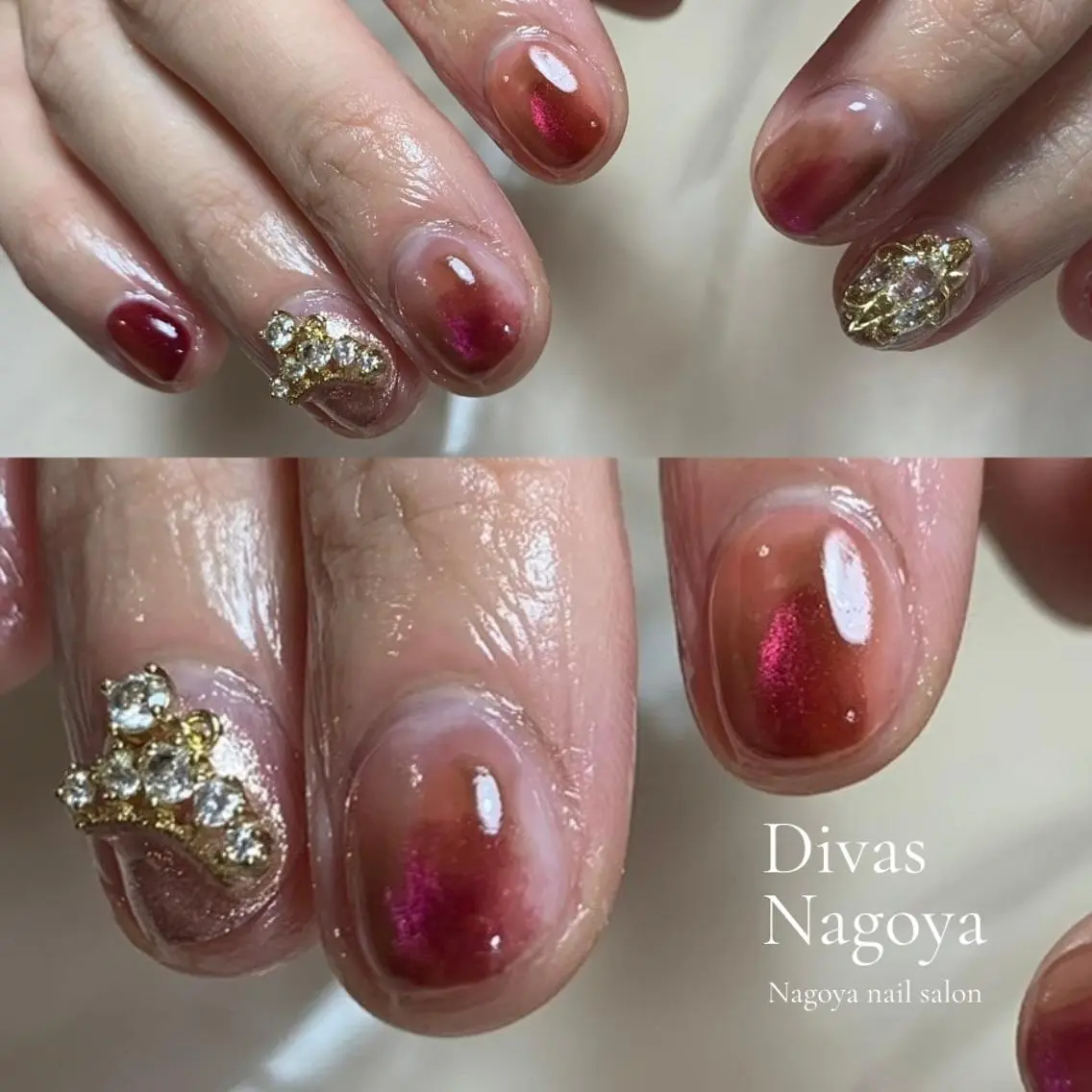 ネイル 長さ出し ジェルネイル 韓国ネイル マグネットネイル 持ち込み 💖D.d nail Sakae 💖のネイルデザイン