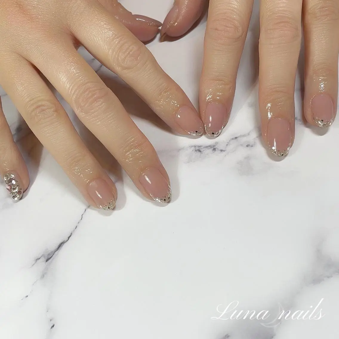 ネイル キラキラネイル ラメ(グリッター) ハンドネイル yuka Luna nailsのネイルデザイン