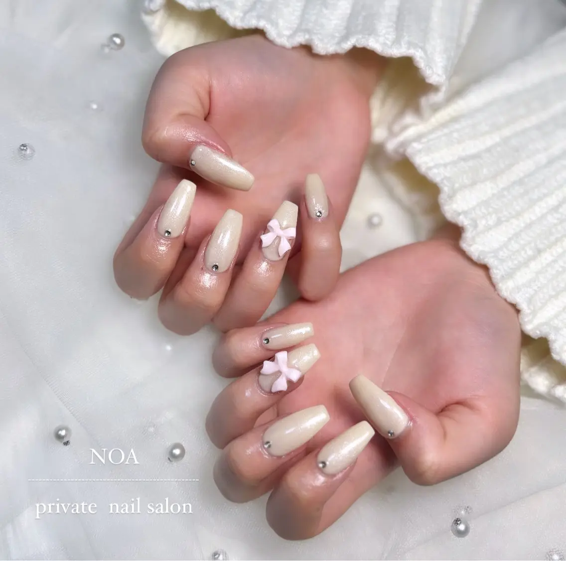 ネイル リボン NOA NAILのネイルデザイン