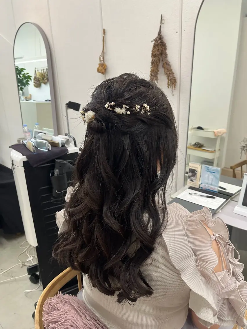 ヘアアレンジ ヘアセット 🌼花屋併設🌼 木下奈々望のヘアスタイル