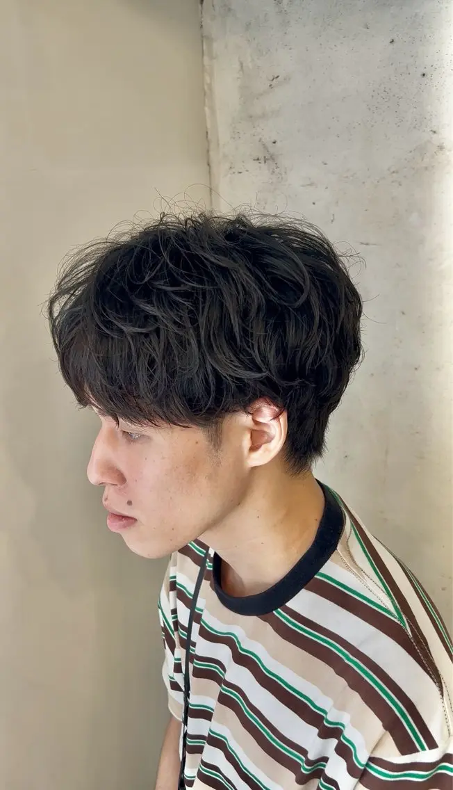 ショート カット パーマ メンズ特化美容師 ‼️ 永留 卓己のヘアスタイル