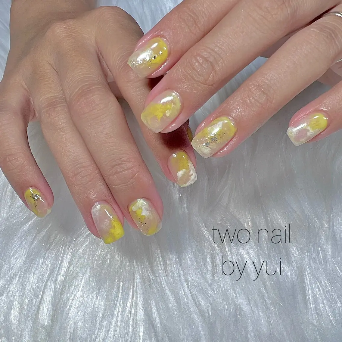 ネイル アートネイル ネイルチップ ホワイト ハンドネイル two nailのネイルデザイン