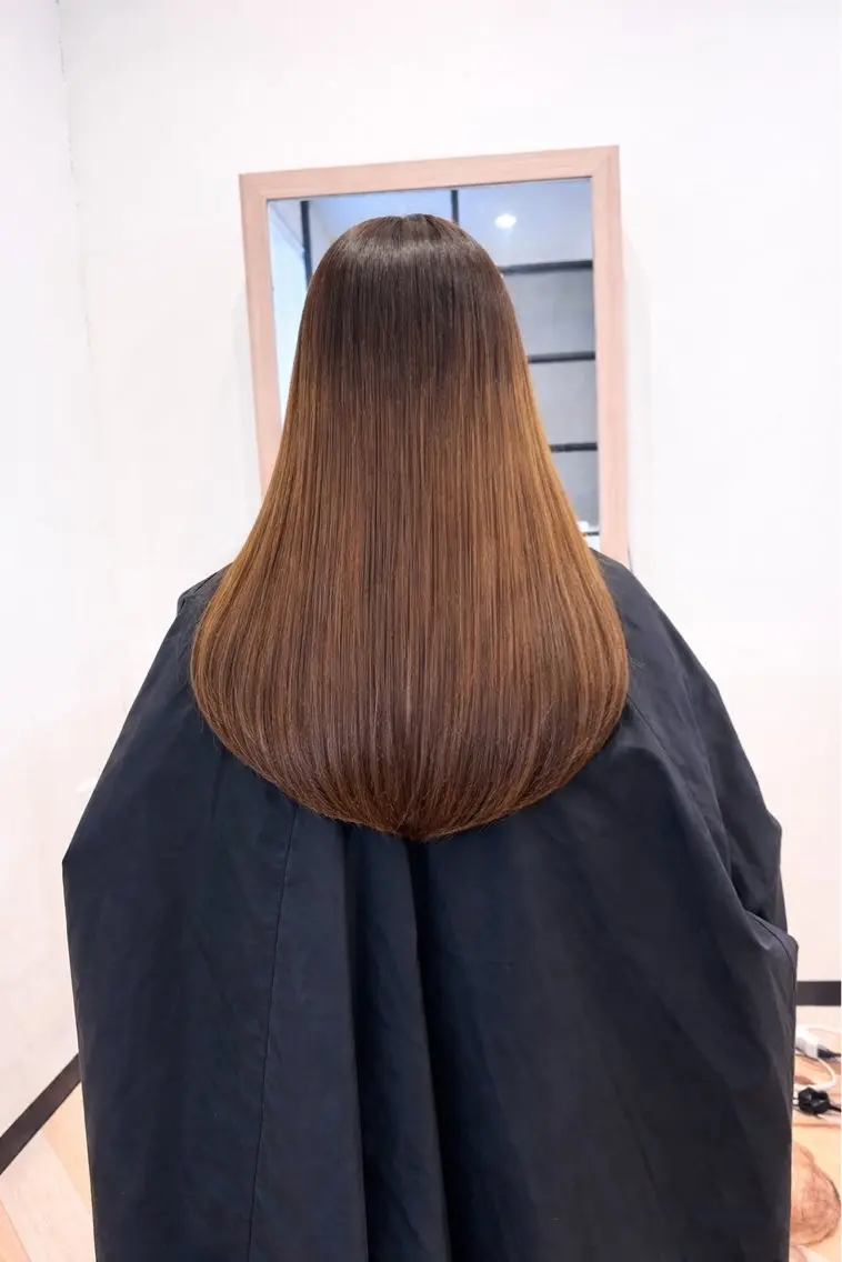 セミロング カット トリートメント ✨長岡市韓国レイヤー /髪質改善/山下竣介のヘアスタイル