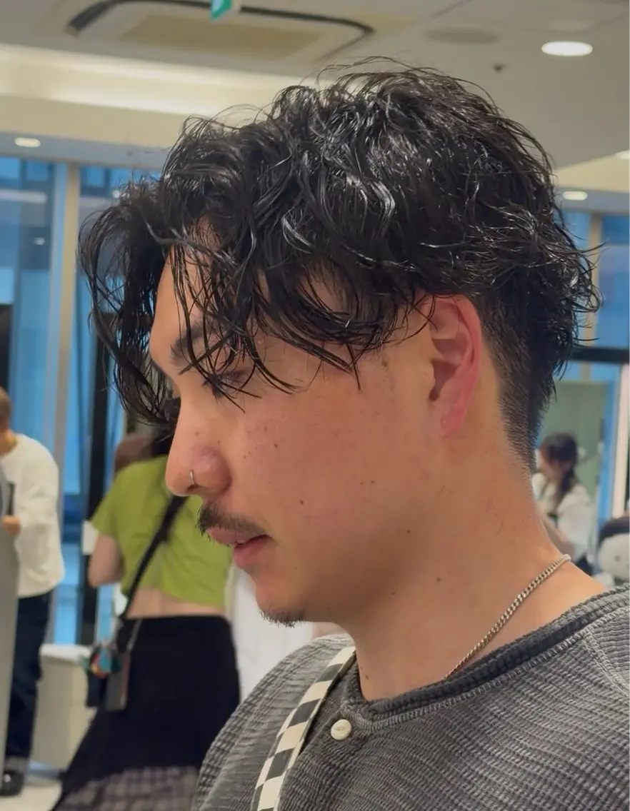 メンズ カット パーマ 🎸メンズ朝ラク! パーマ特化ren🎸のヘアスタイル