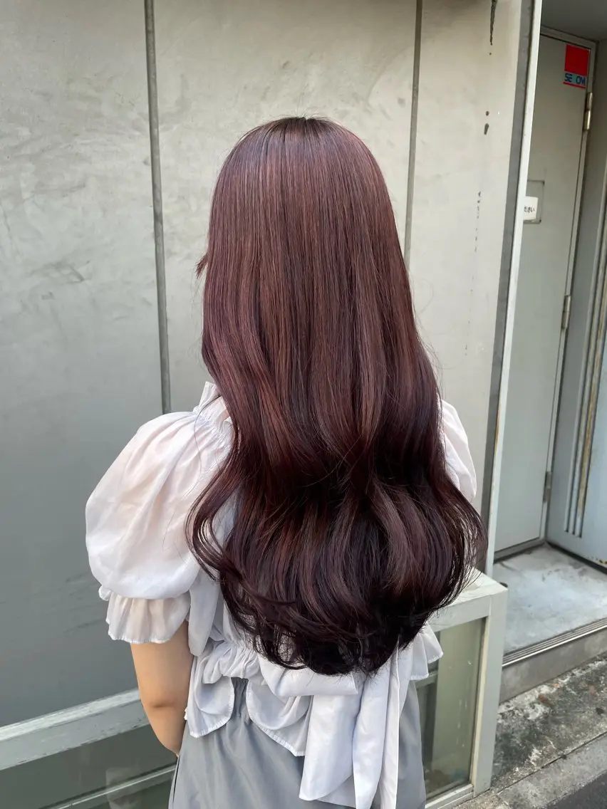 セミロング カラー ヘアカラー 大人っぽ♡上品な暖色 ♡ブリーチなし♡のヘアスタイル