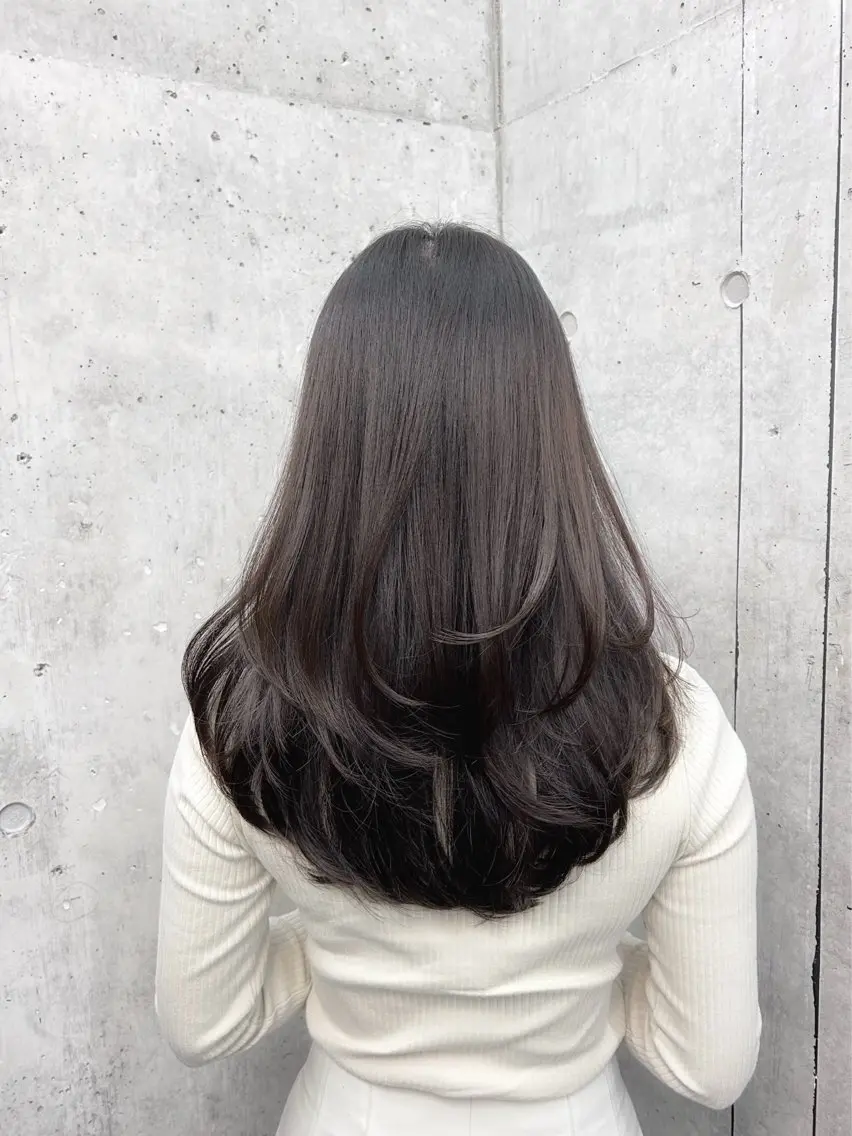 セミロング カラー ANJU/上品カラー /似合わせカラー💖のヘアスタイル