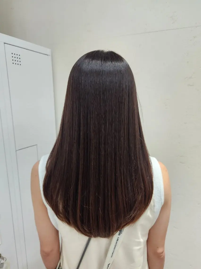 ロング パーマ 縮毛矯正 縮毛矯正 【縮毛矯正/髪質改善 カラー】yumiのヘアスタイル