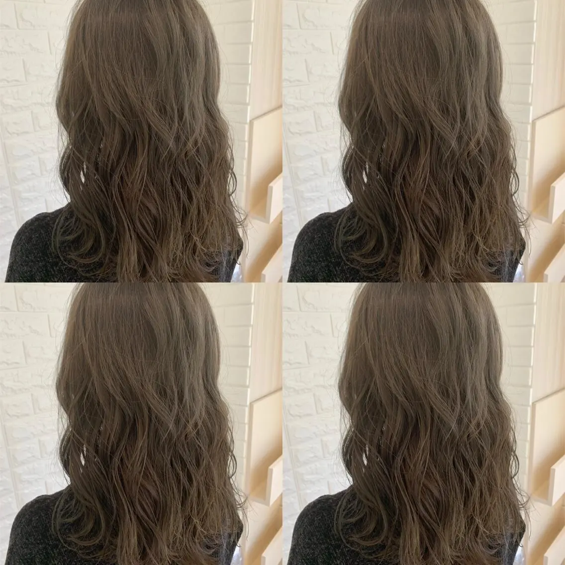 ロング カラー ブリーチ ダークグレー ダークグレージュ ダブルカラー グレージュ ヘアカラー トリートメント ハイトーン/ブリーチ 山崎 悠次のヘアスタイル