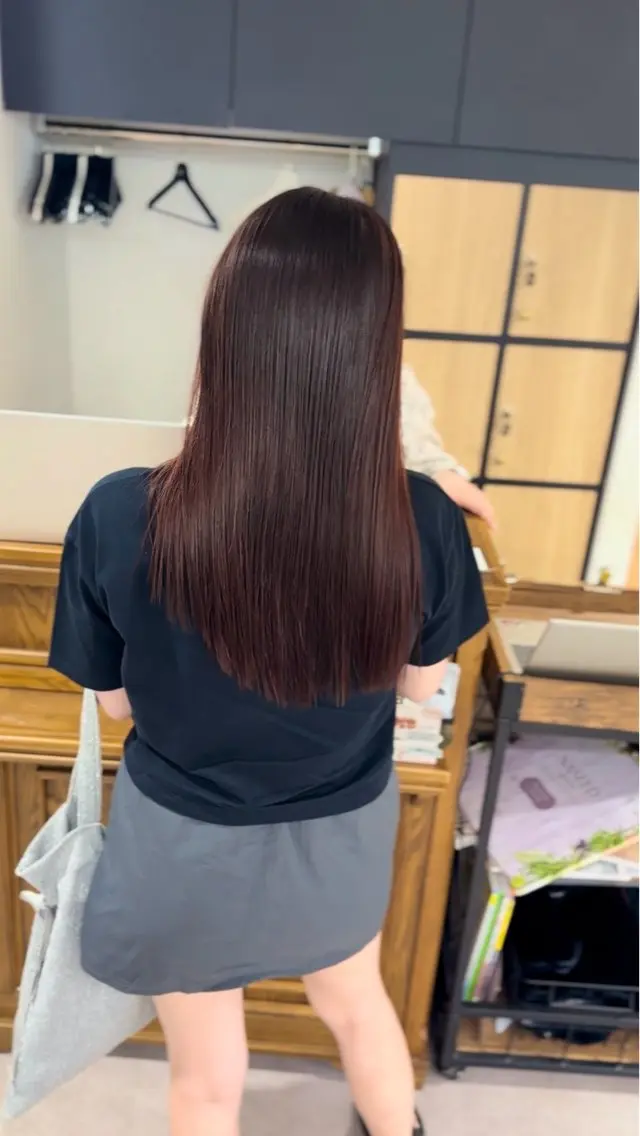 【🫧美髪ナチュラルストレート🫧】カット＋美髪酸性ストレート¥17050の写真