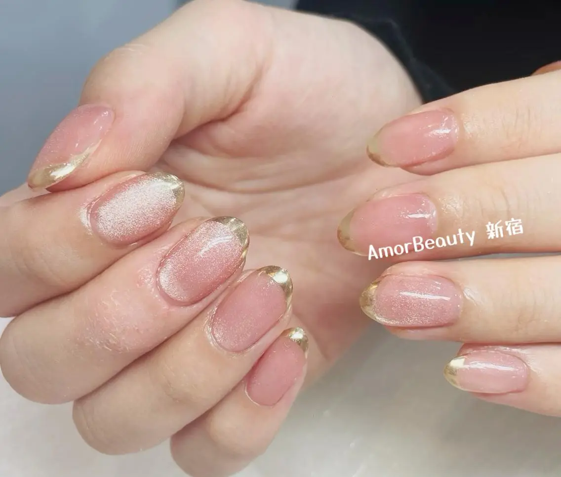 🉐✨うるいマグネット+ミラーフレンチ/マグガラスフレンチ/マグネットラメーフレンチ✨¥6990の写真