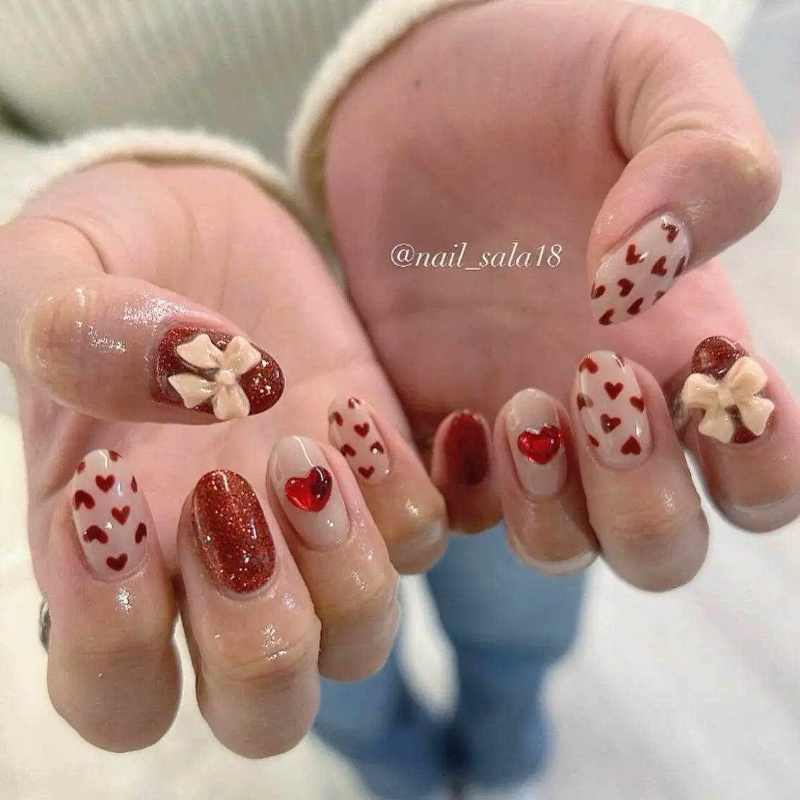 ネイル グラデーション ラメ(グリッター) マグネットネイル ミラーネイル ニュアンスネイル ハンドネイル Lumi de nailsのネイルデザイン