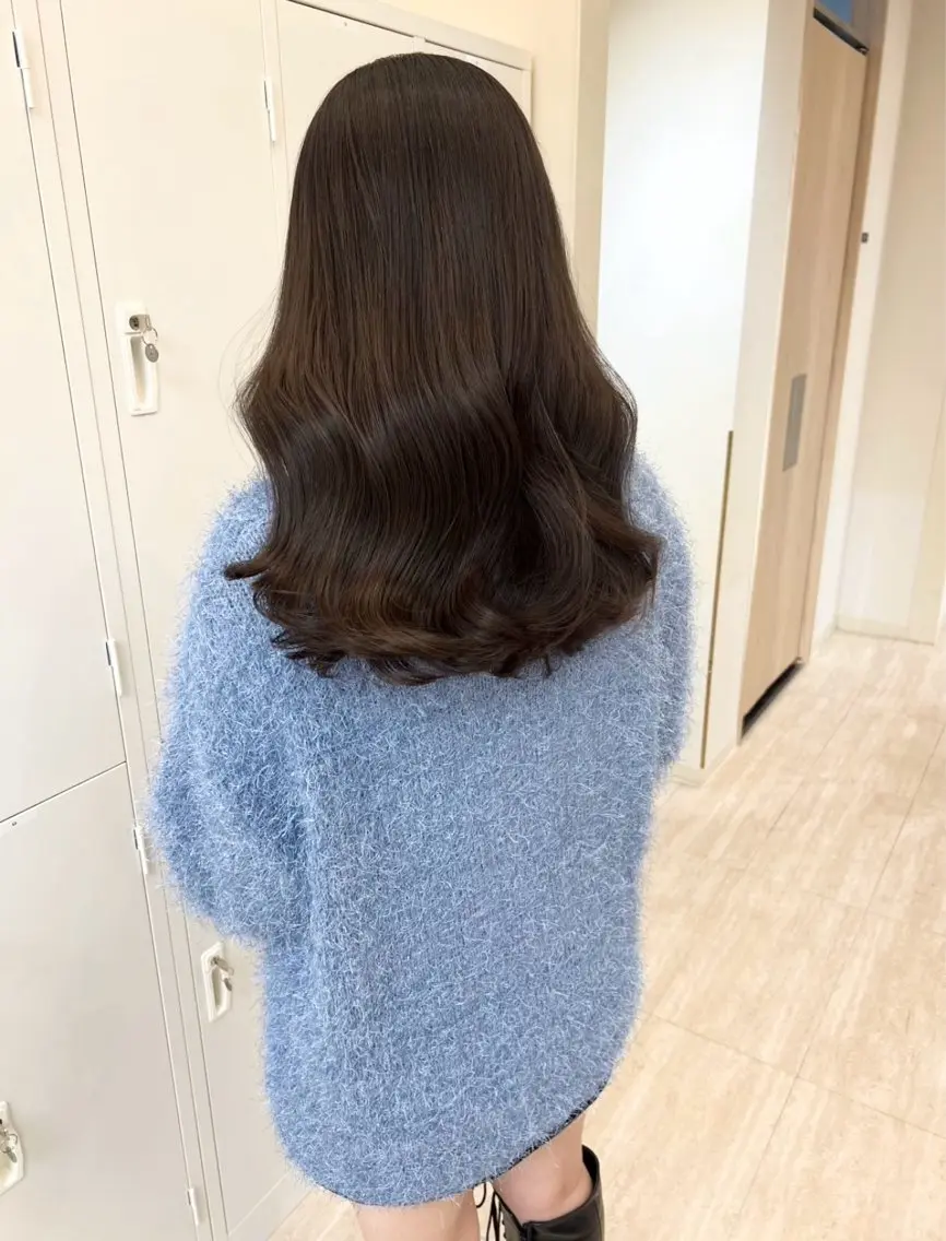 セミロング ヘアカラー トリートメント 韓国モテhair🍑 momoのヘアスタイル
