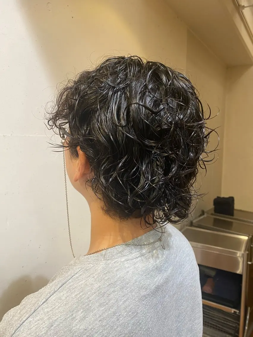 パーマ メンズ メンズパーマ カット パーマ 長澤 しずくのヘアスタイル