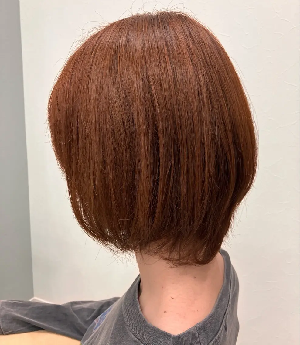 ショート カラー ブラウンカラー オレンジ テラコッタ ヘアカラー 🫧艶カラー osawa🐳🫧のヘアスタイル