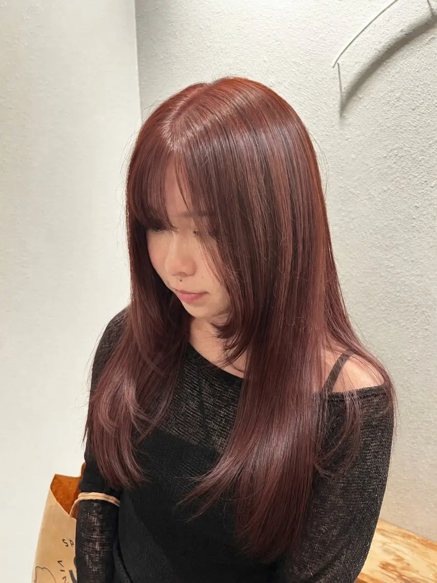 ロング ヘアカラー カラー/ダブルカラー グレイカラー椿こはなのヘアスタイル