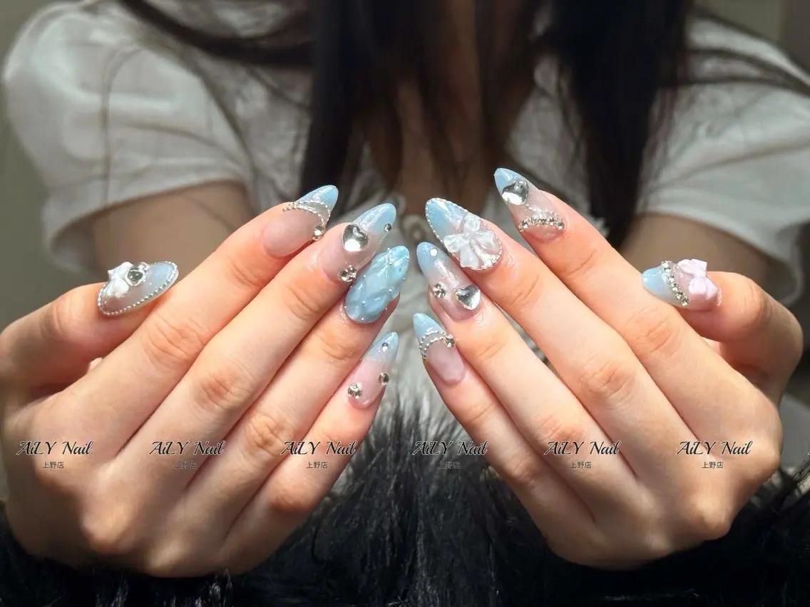 ネイル アートネイル ジェルネイル マグネットネイル ニュアンスネイル シンプルネイル ハンドネイル AiLy Nail 上野店のネイルデザイン