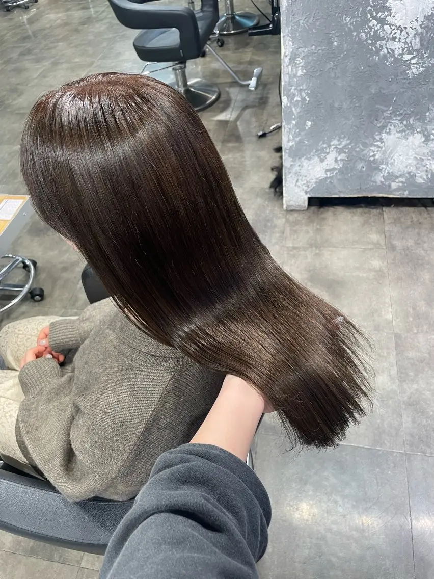 セミロング カラー ヘアカラー ハイトーン 横浜💞ミオのヘアスタイル