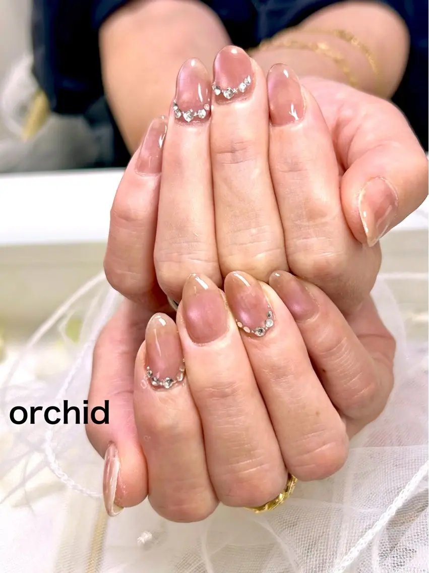 ネイル ハンドネイル orchid ♡オーキッドのネイルデザイン