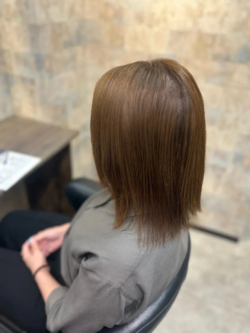 ミディアム ヘアカラー 前田 みのりのヘアスタイル