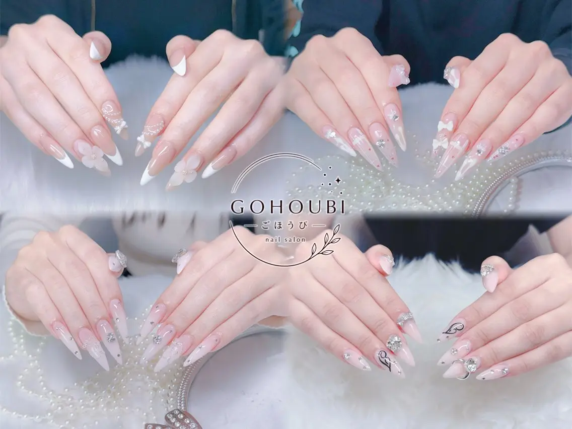 ネイル 韓国ネイル 持ち込み ネイルチップ ワンホンネイル ハンドネイル GOHOUBI Nail 心斎橋店のネイルデザイン