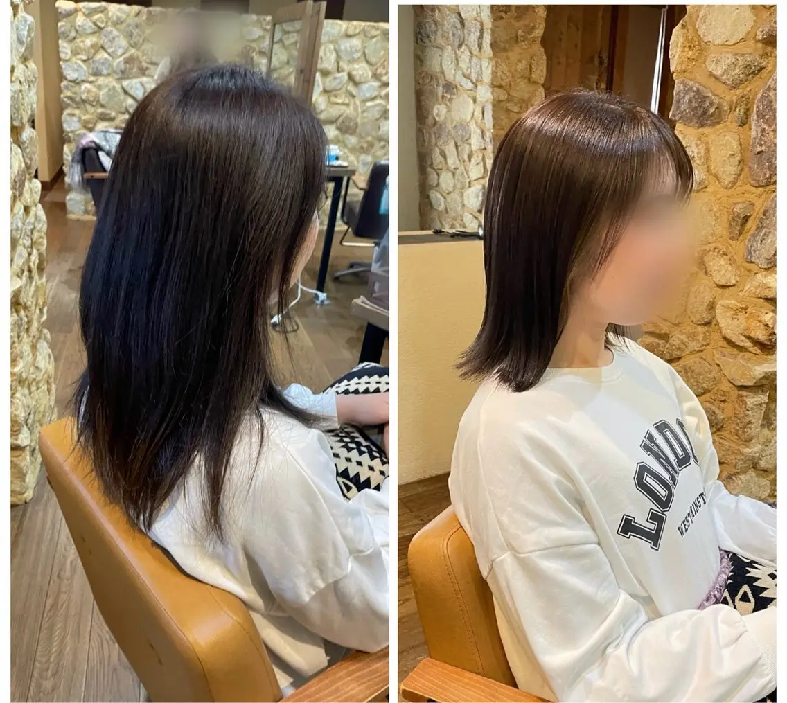 髪質改善による カット+カラー+トリートメントの写真