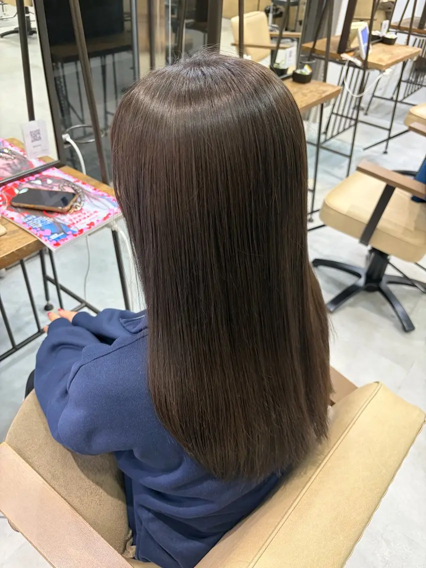 ロング カラー ブリーチなしwカラー /艶カラー/oukaのヘアスタイル
