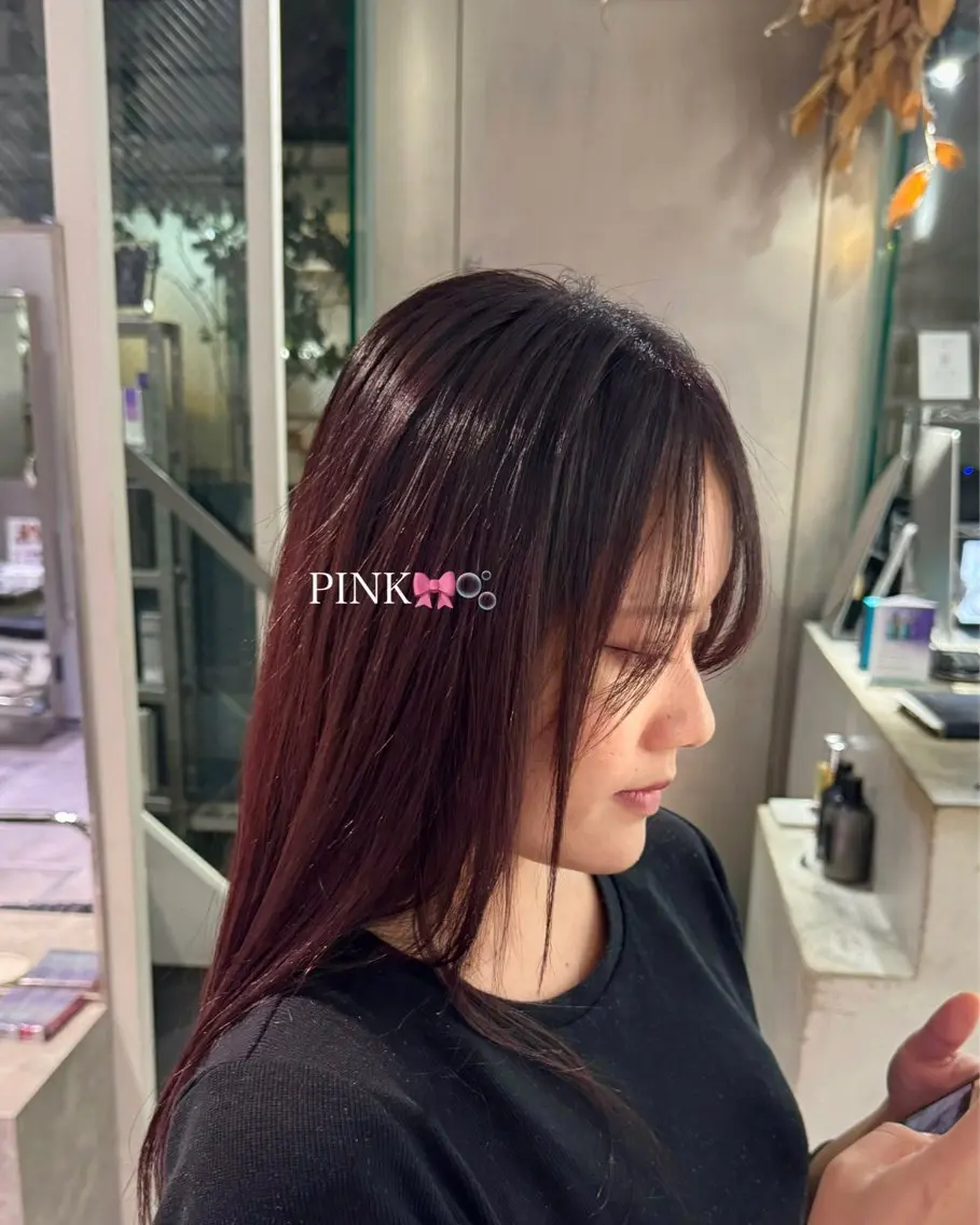 ロング カラー ブリーチ ブリーチなしカラー ピンクカラー mao/天神ブリーチ ハイトーンカラーのヘアスタイル