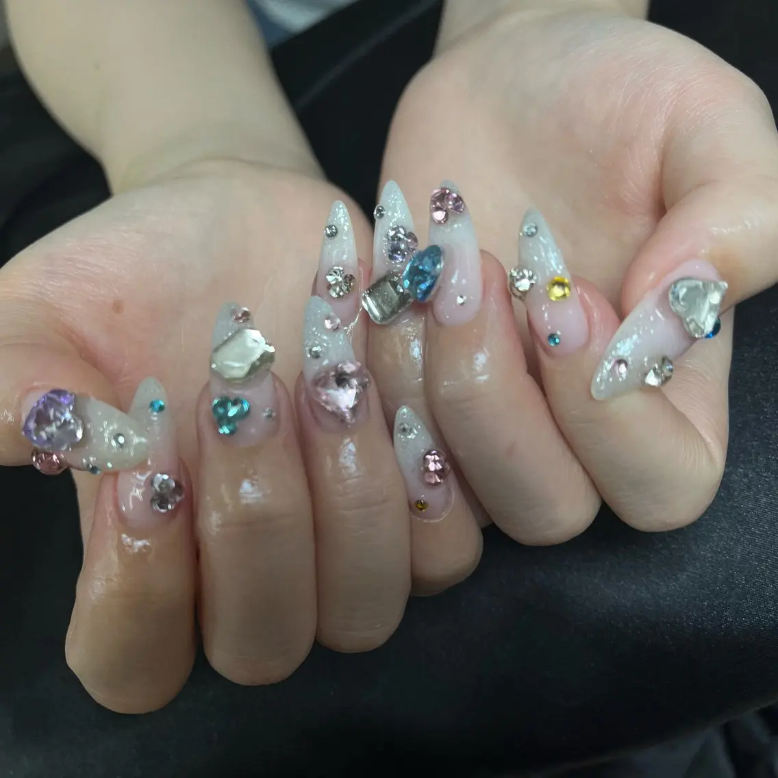 ネイル チークネイル 桜ネイル 長さ出し フットネイル ジェルネイル ハンドネイル Maika's nailのネイルデザイン