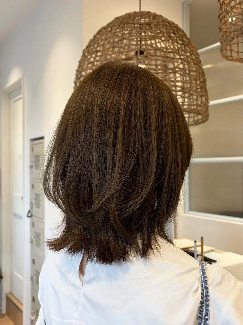 ミディアム カラー カット ヘアカラー トリートメント 櫻井 美夕のヘアスタイル