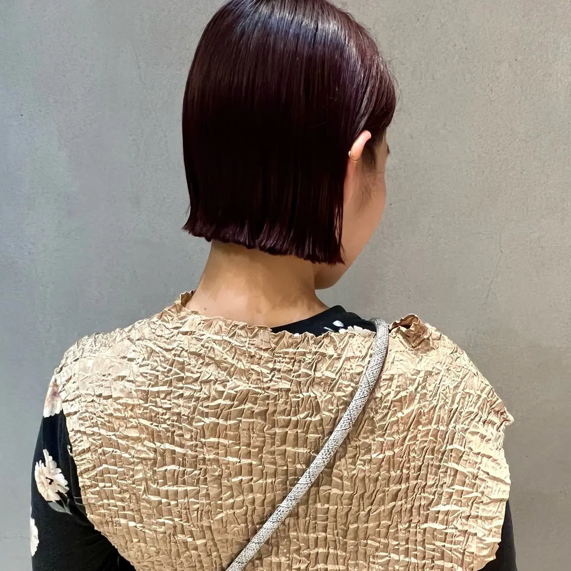 ショート 切りっぱなしボブ ボブ 外ハネヘア ボブ/透明感カラー /坂口恵梨子のヘアスタイル