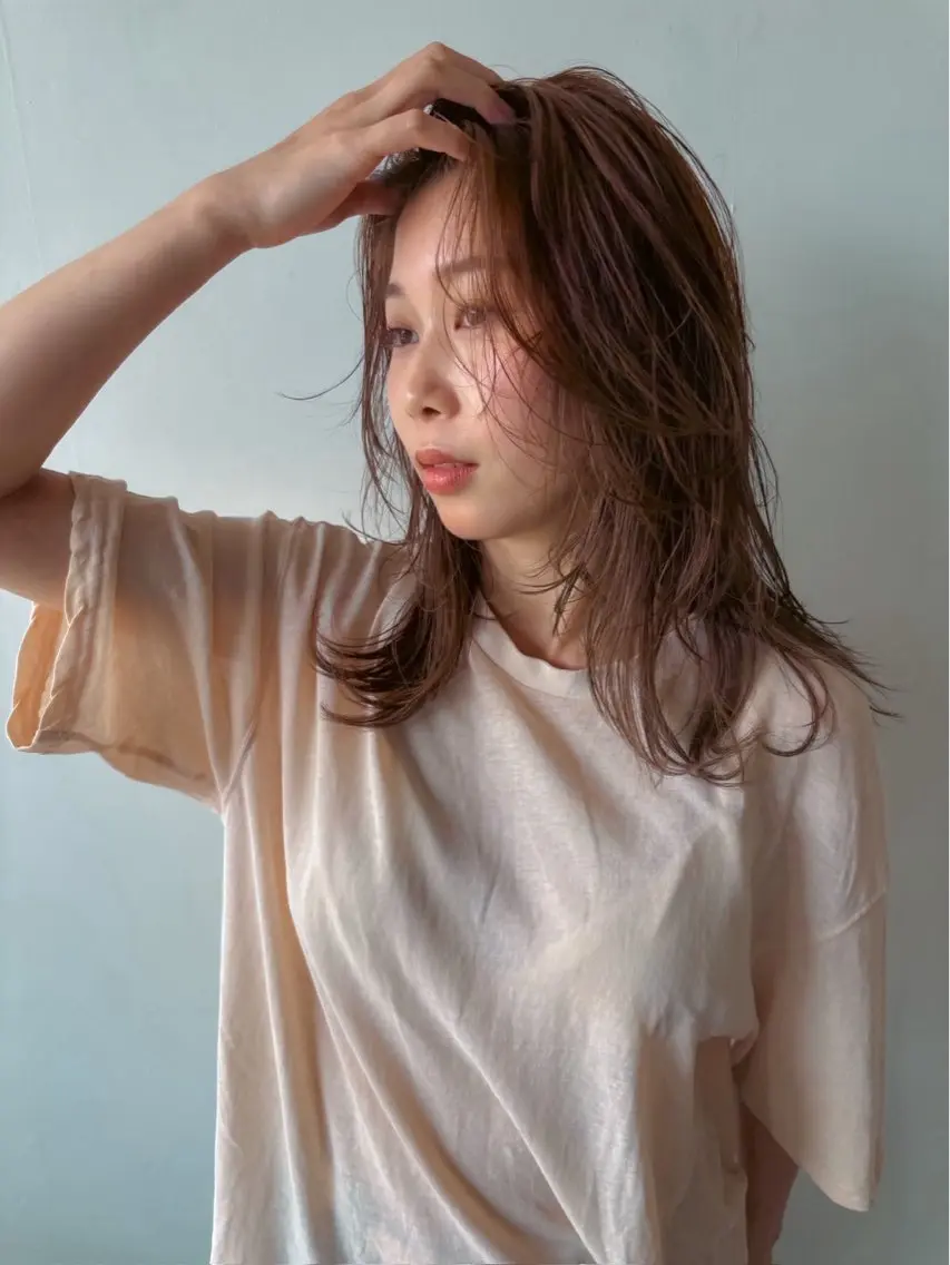 ミディアム ボブレイヤー募集中 出島　凜平のヘアスタイル