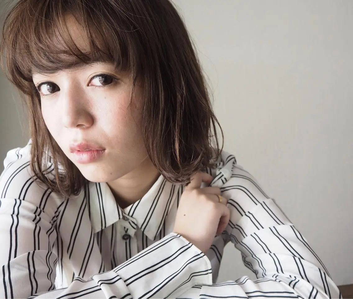 ミディアム 外ハネヘア 高橋 悠介のヘアスタイル