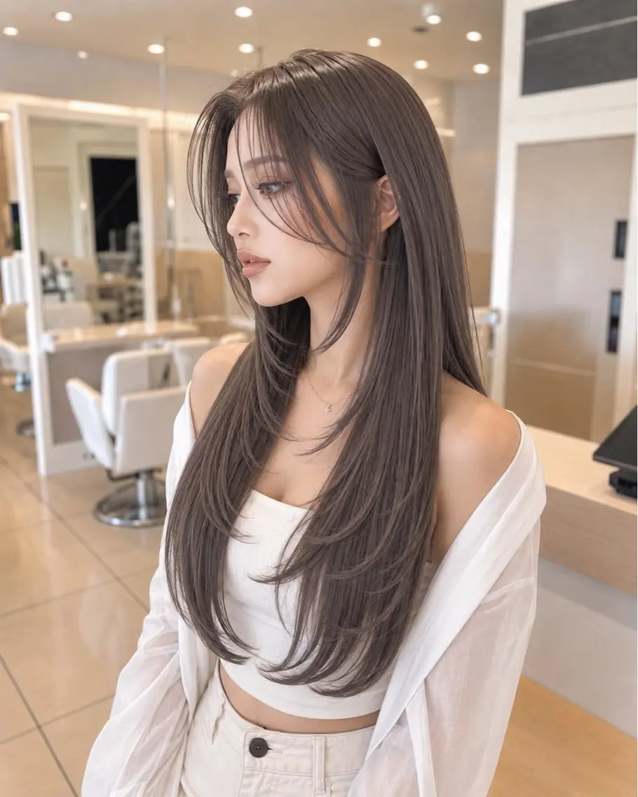 ロング カラー カット ヘアカラー 縮毛矯正 トリートメント 金子 直樹のヘアスタイル